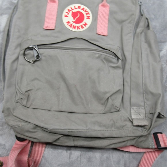 Fjallraven Kanken Backpack Grey Pink Mini Small Travel School Bag Work Lunch - Picture 2 of 12
